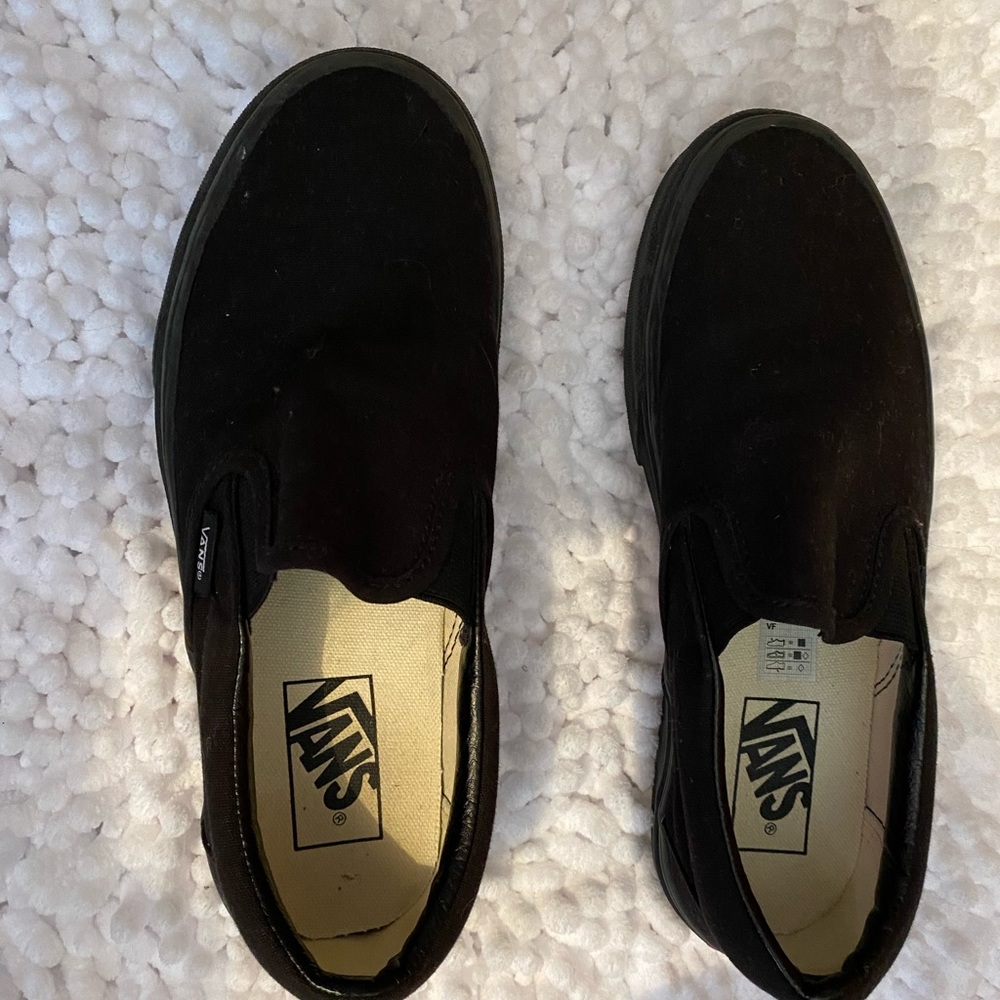 Black vans! Only been worn once. Size 7